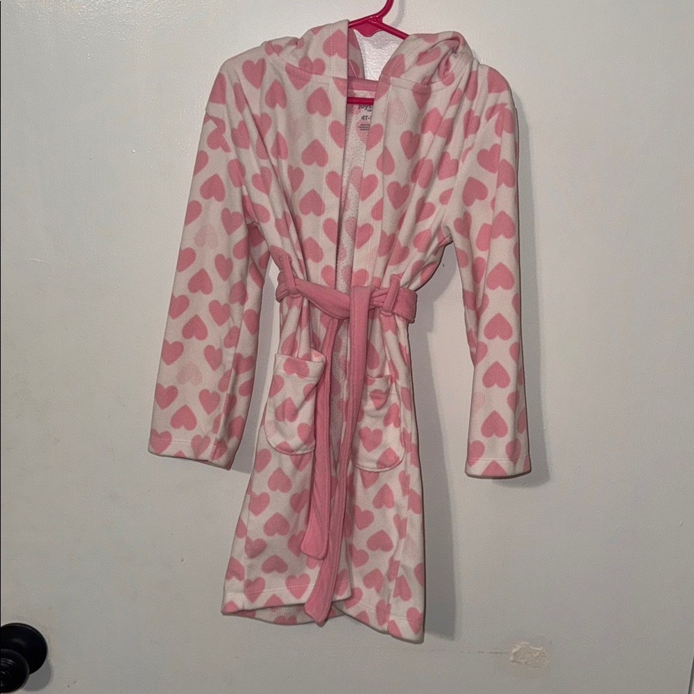Carter's Pink Heart Hooded Robe